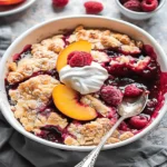 Easy Peach and Raspberry Cobbler
