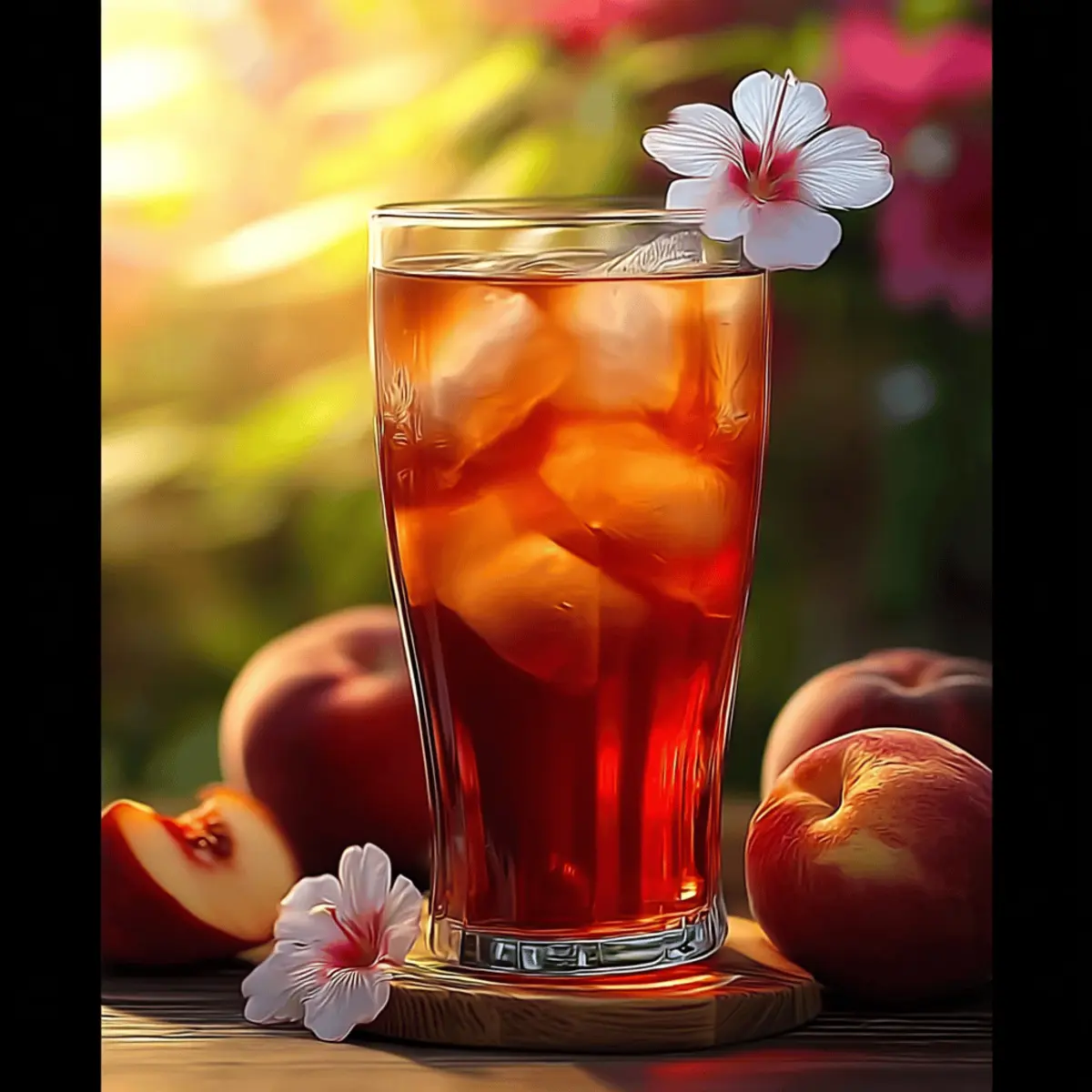 Peach Hibiscus Sunset Tea: Refreshingly Sweet Summer Sip