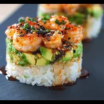 Spicy Shrimp Sushi Stacks