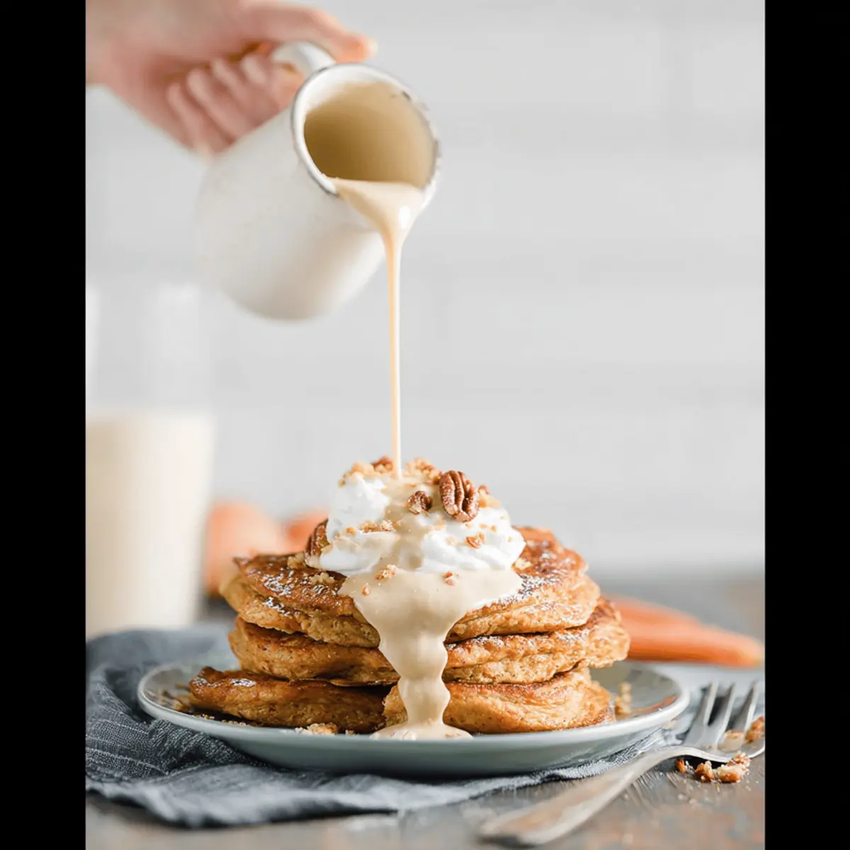 Vegan Carrot Cake Pancakes: Irresistibly Sweet & Dairy Free