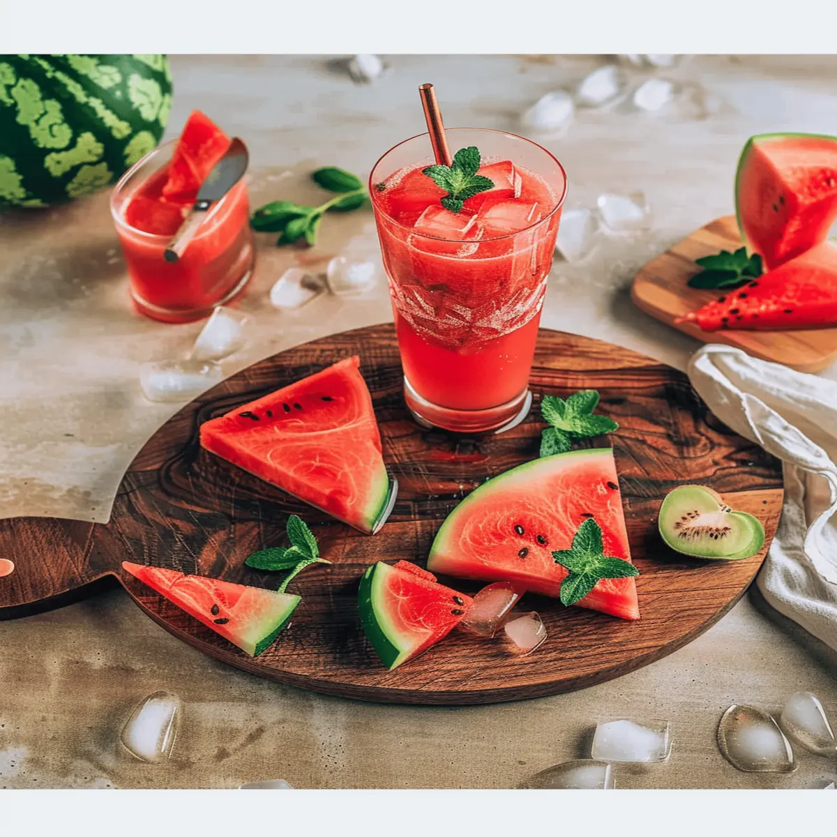 Watermelon Mint Tea Slush: Refreshingly Easy Summer Sipper