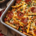 Cheesy Oven Baked Pizza Fries