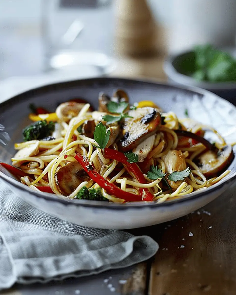 Chicken Noodle Stir-Fry: Easy Recipe with Turkey Bacon Delights