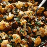 Garlic Mushrooms Cauliflower Skillet