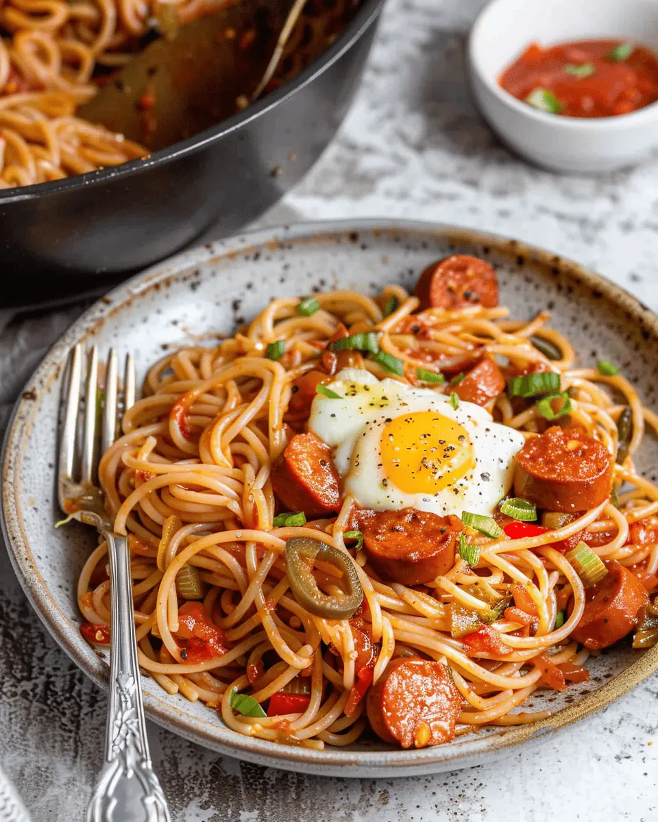 Haitian Spaghetti with Turkey Bacon and Chicken Ham: A Flavorful Twist
