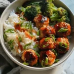 Hot Honey Chicken Meatball Bowls