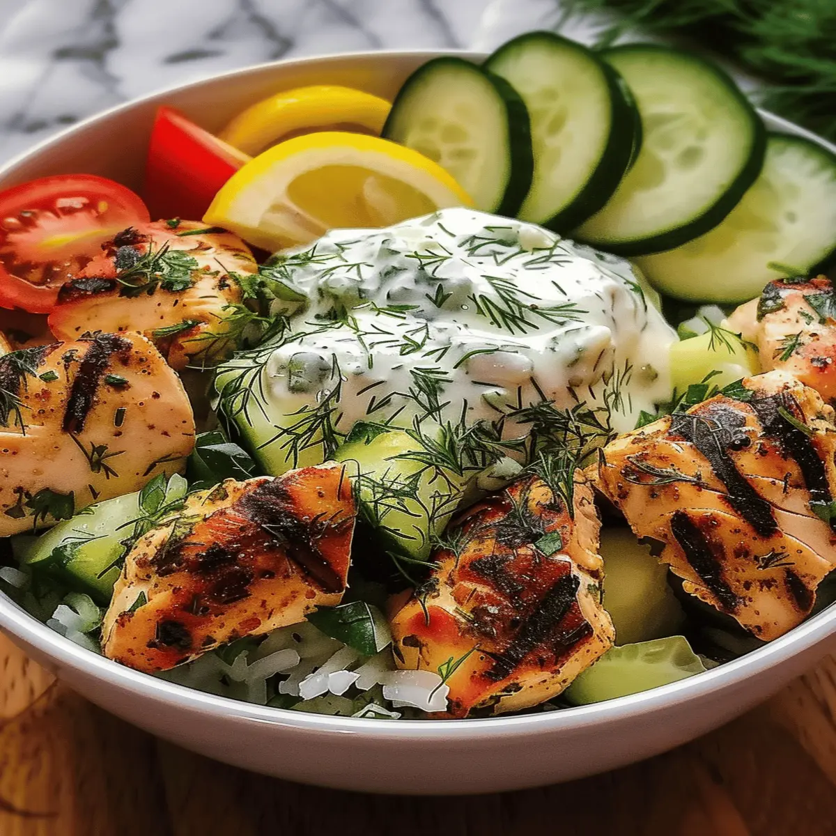 Mediterranean Lemon-Dill Chicken Bowls You’ll Crave Daily