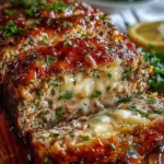 Melt-in-Your-Mouth Garlic Parmesan Chicken Meatloaf