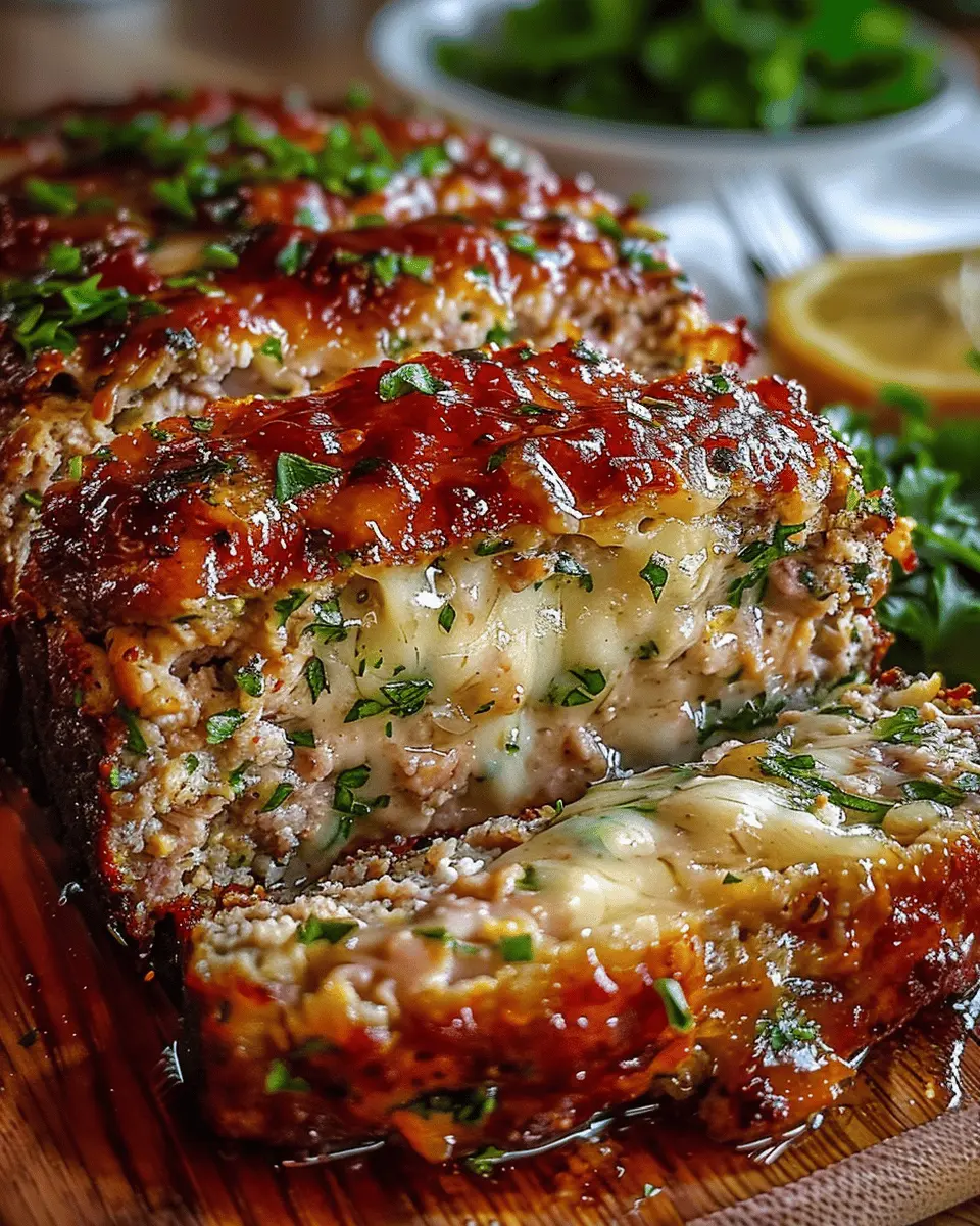 Melt-in-Your-Mouth Garlic Parmesan Chicken Meatloaf with Turkey Bacon