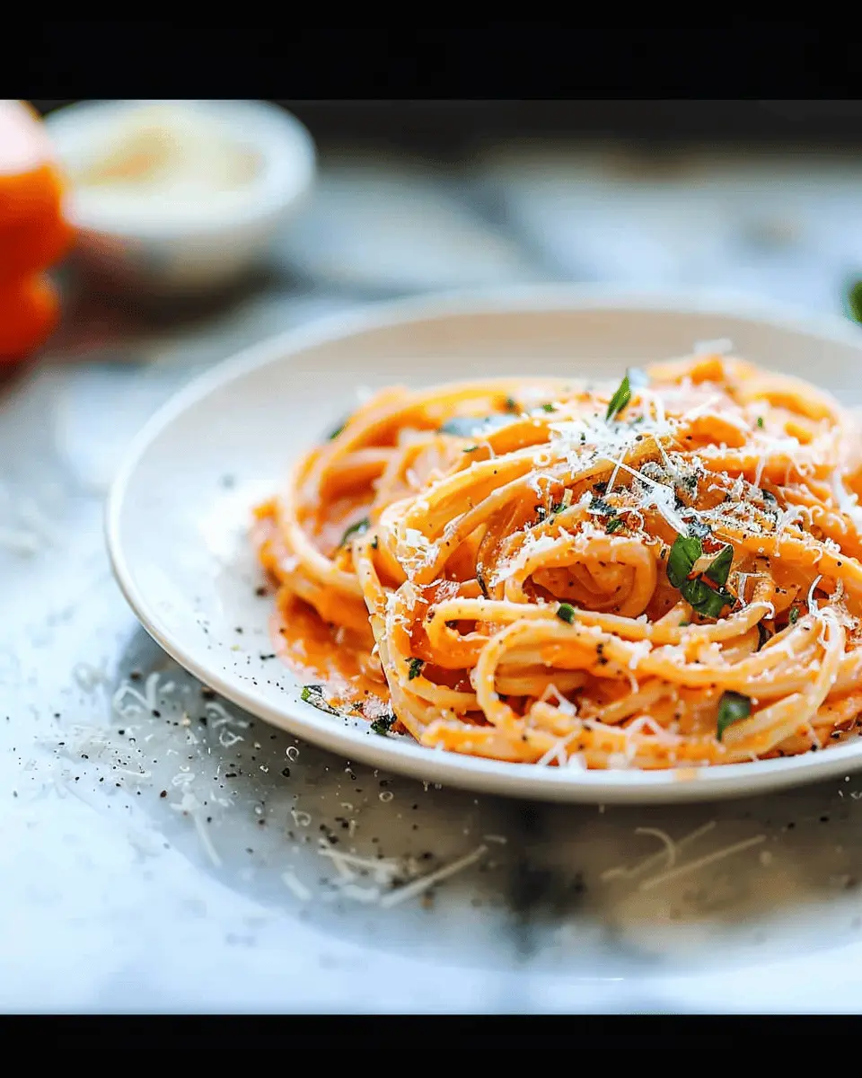 Roasted Red Pepper Alfredo: Easy Creamy Delight with Turkey Bacon