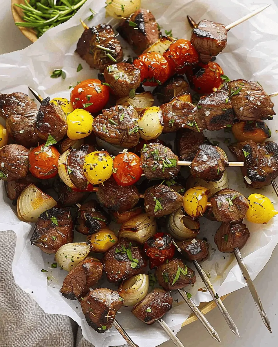 Rosemary Garlic Steak Kebabs: Juicy Grill Perfection at Home