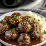 Slow Cooker Salisbury Steak Meatballs