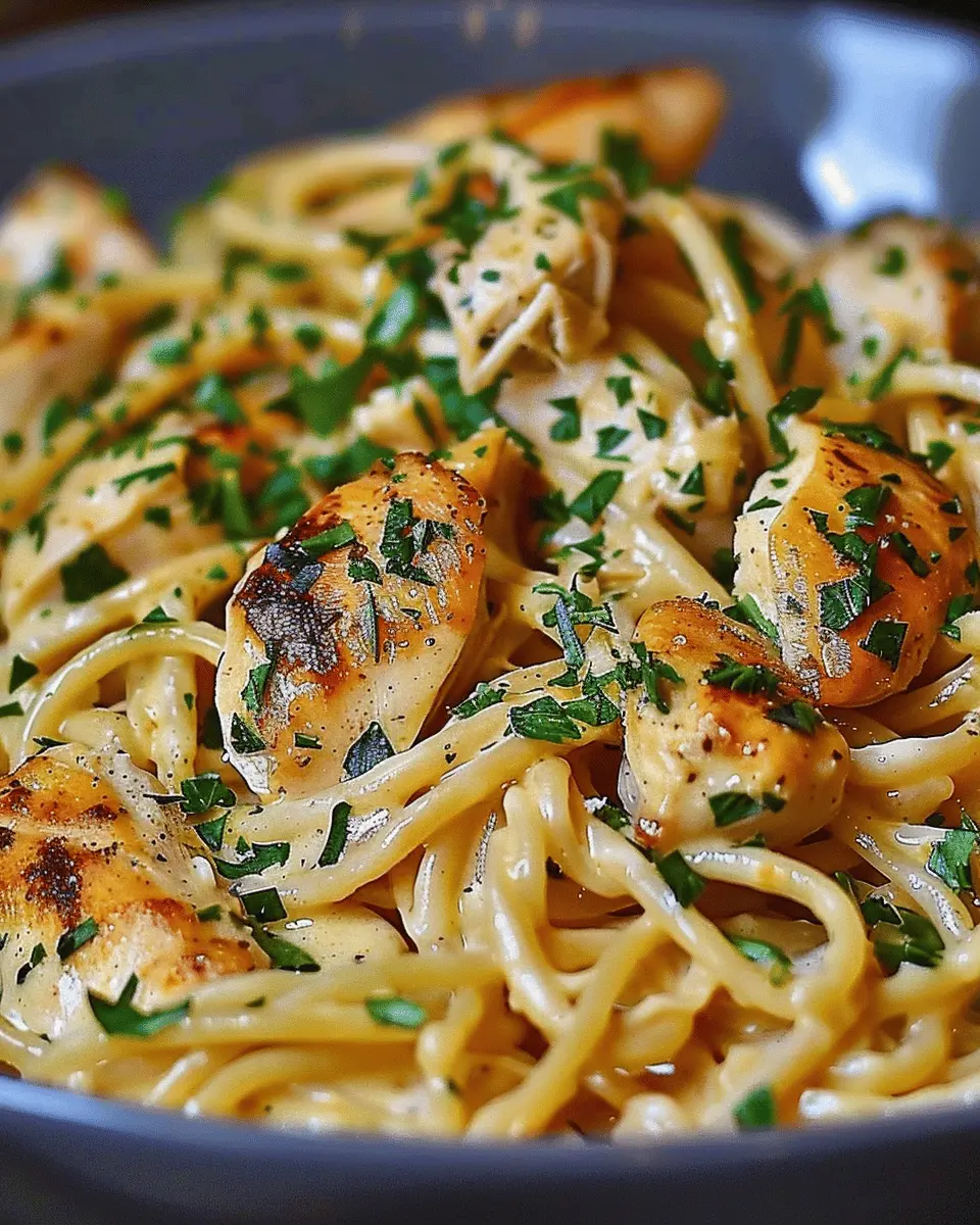 Creamy Monterey Chicken Spaghetti with Turkey Bacon Delight
