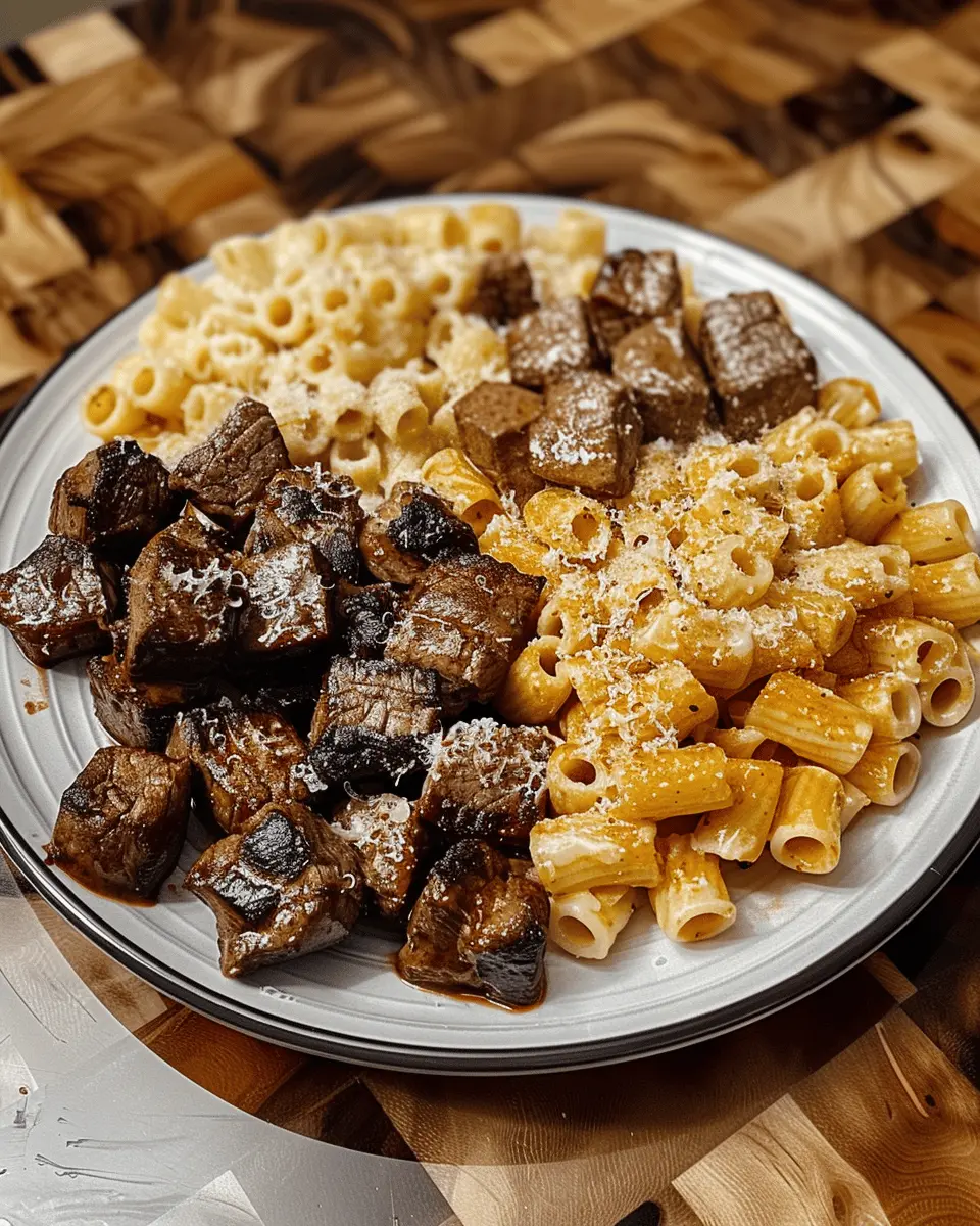 Cajun Steak Tips in Cheesy Rigatoni Parmesan Sauce: Indulgent Delight