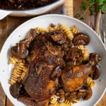 Red Wine Braised Chicken with Mushrooms
