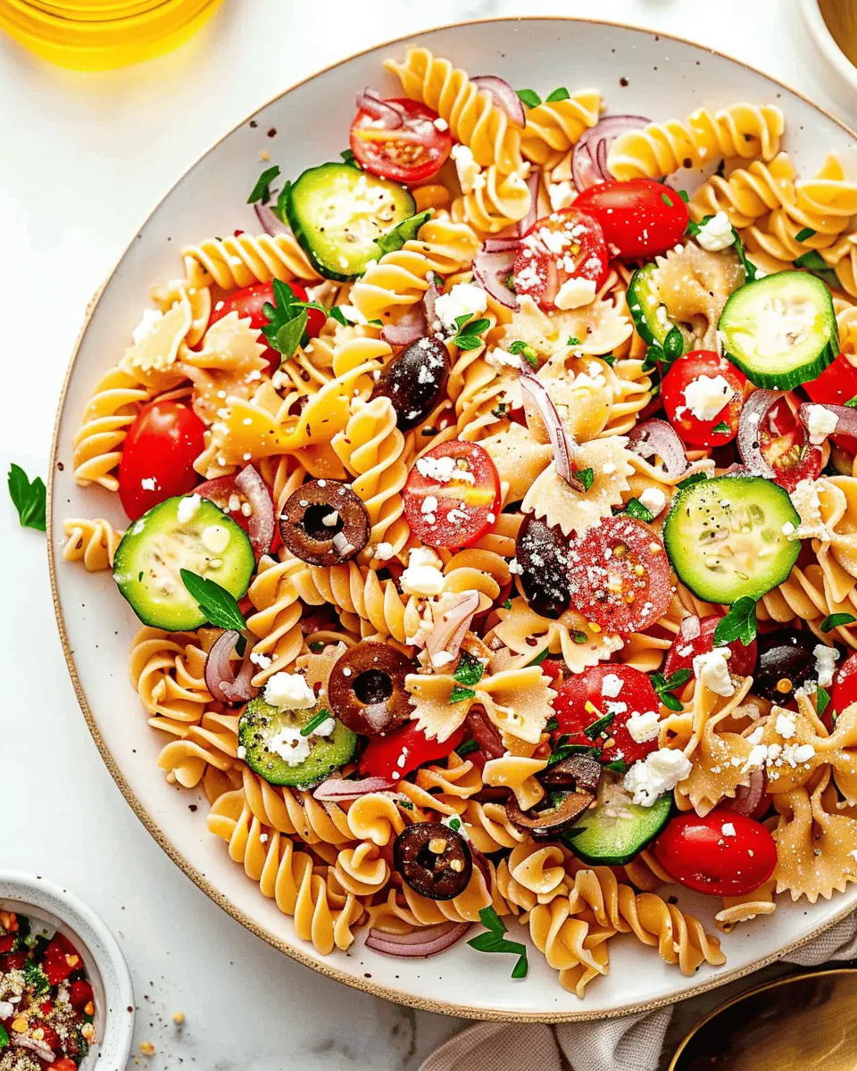 Mediterranean Pasta Salad: Easy, Flavorful & Turkey Bacon Delight