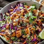 Sesame Chicken Cabbage Crunch Salad