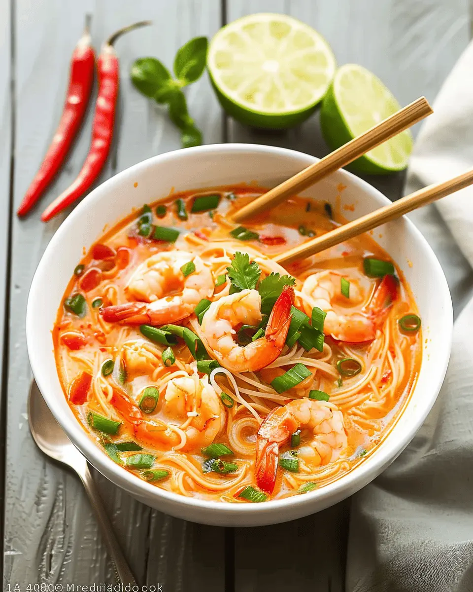Thai Shrimp Soup with Noodles: Easy One-Pot Comfort Food
