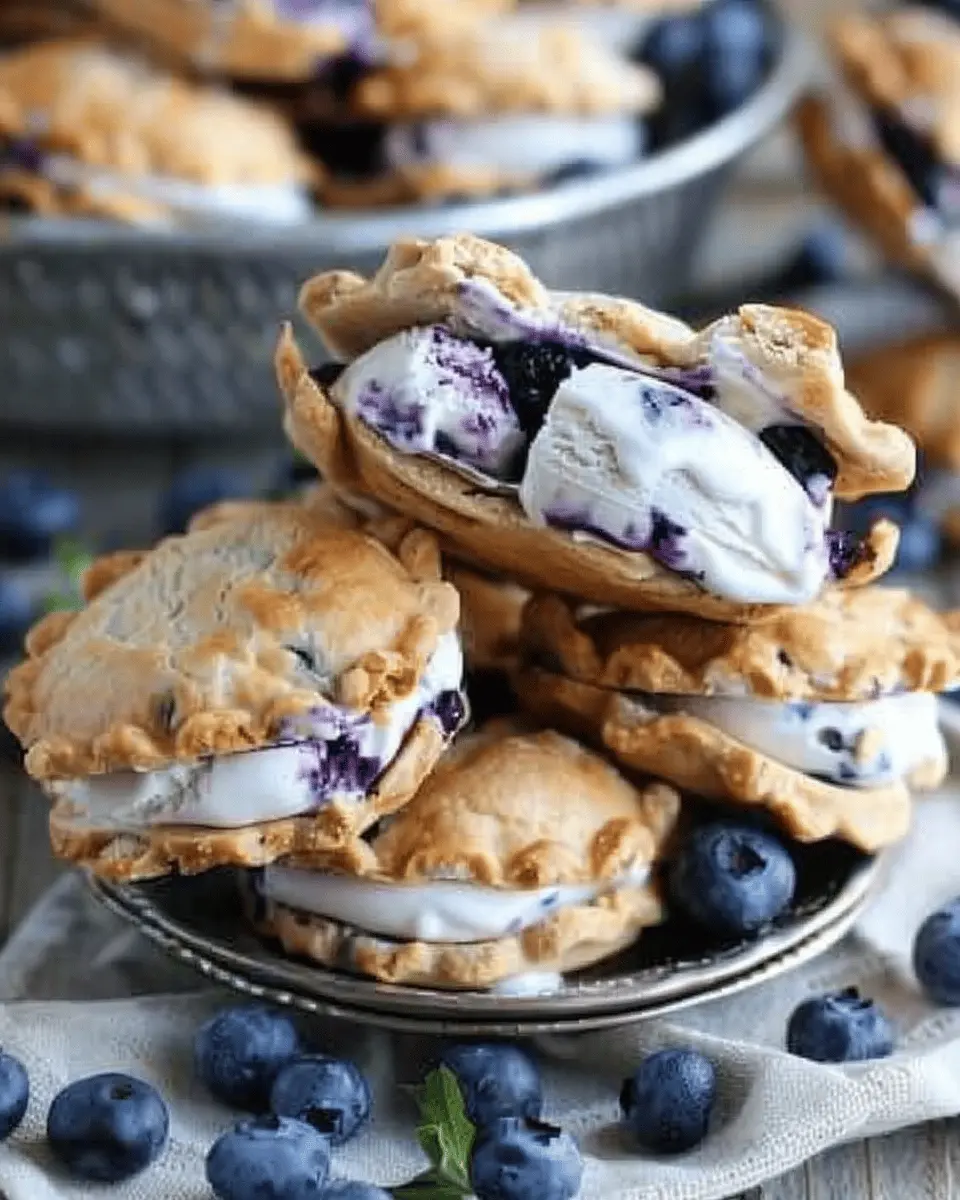 Scrumptious Blueberry Pie Ice Cream Sandwiches That Delight Every Bite