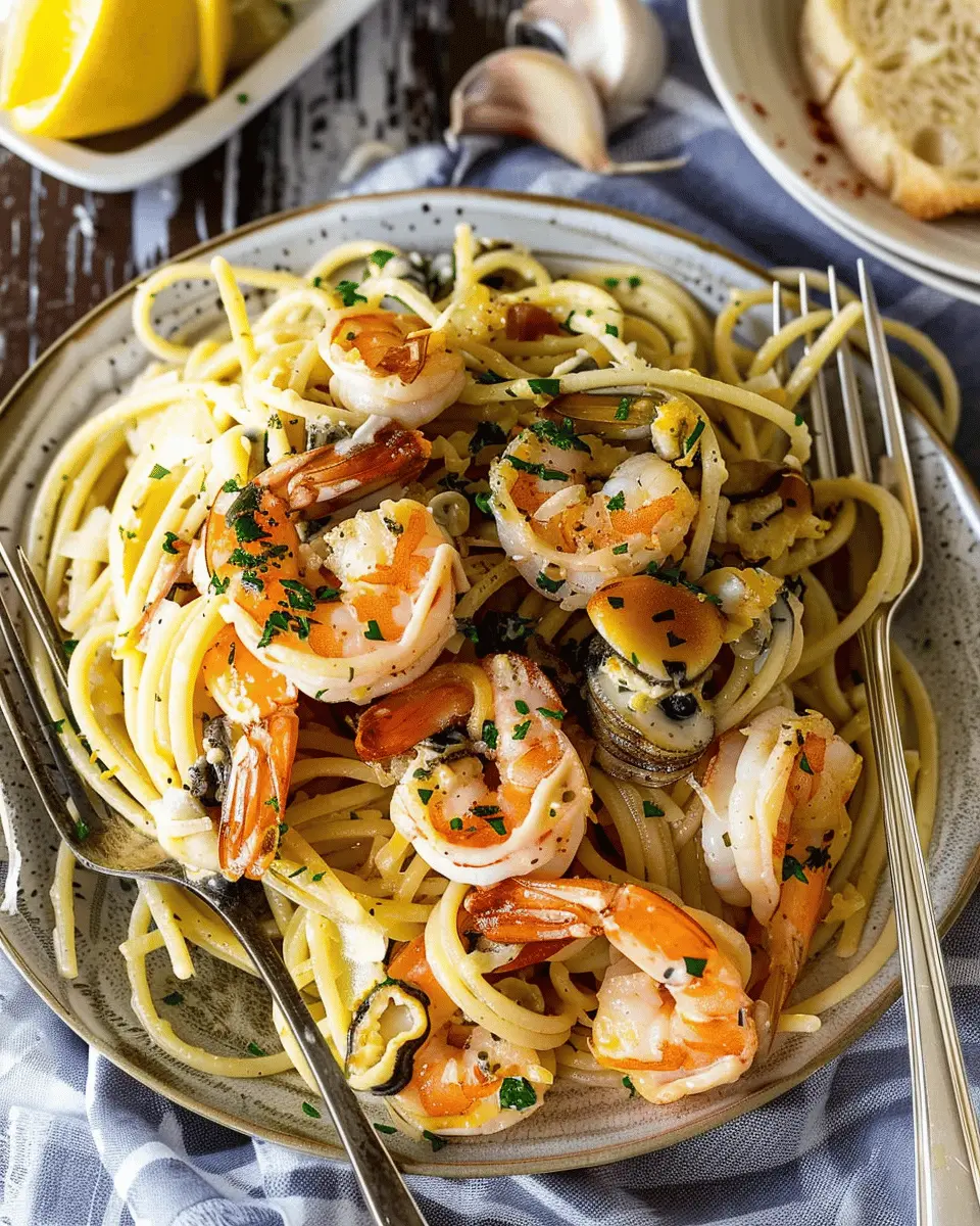 Creamy Garlic Seafood Pasta: Indulgent Comfort Made Easy