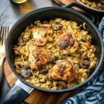 One Pot Chicken and Mushroom Orzo
