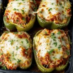 Keto Lasagna Stuffed Peppers