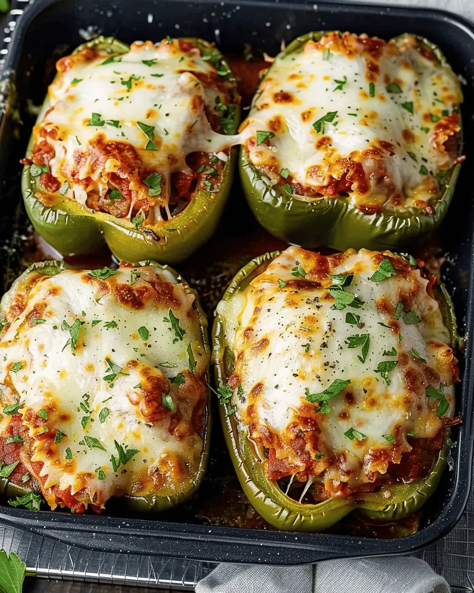 Keto Lasagna Stuffed Peppers: Easy Turkey Bacon & Beef Delight