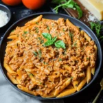 High Protein Creamy Beef Pasta