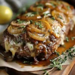 Crockpot French Onion Meatloaf