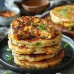 Chinese-Style Savoury Stuffed Breakfast Pancakes (Vegan Recipe)