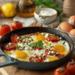 Tomato and Feta Baked Eggs Recipe