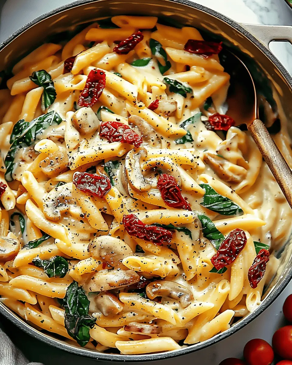 Indulgent One Pot Pasta: Creamy Sun-Dried Tomato Bliss with Turkey Bacon