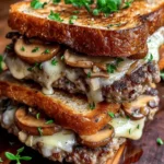 Mushroom Swiss Patty Melt