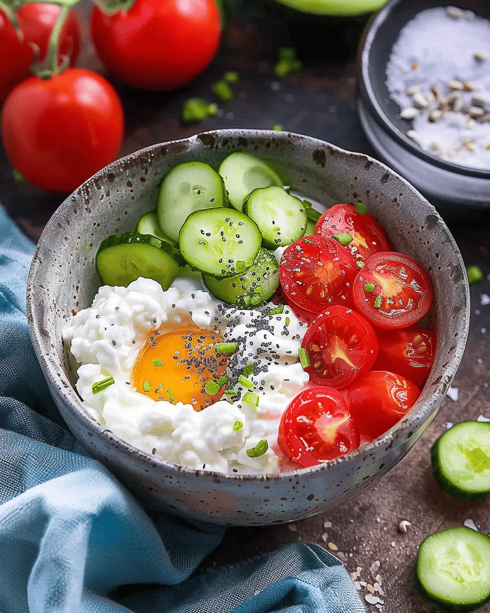 High Protein Cottage Cheese Bowl: Easy Recipe with Turkey Bacon and Veggies