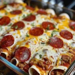 Pizza Enchiladas Ground Beef Pepperoni