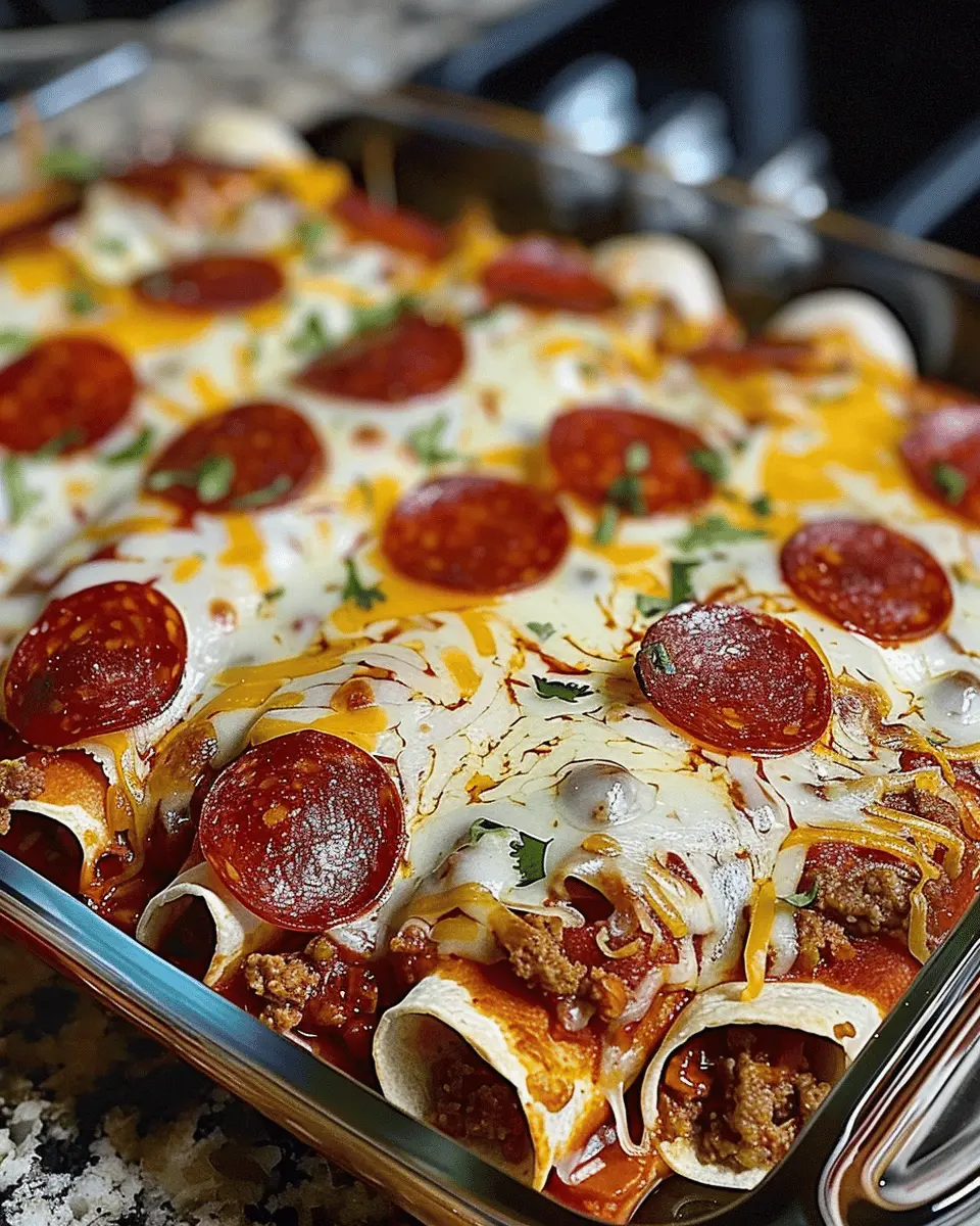 Pizza Enchiladas Ground Beef Pepperoni: Easy Family Favorite Recipe
