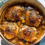 Braised Apple Cider Chicken Thighs