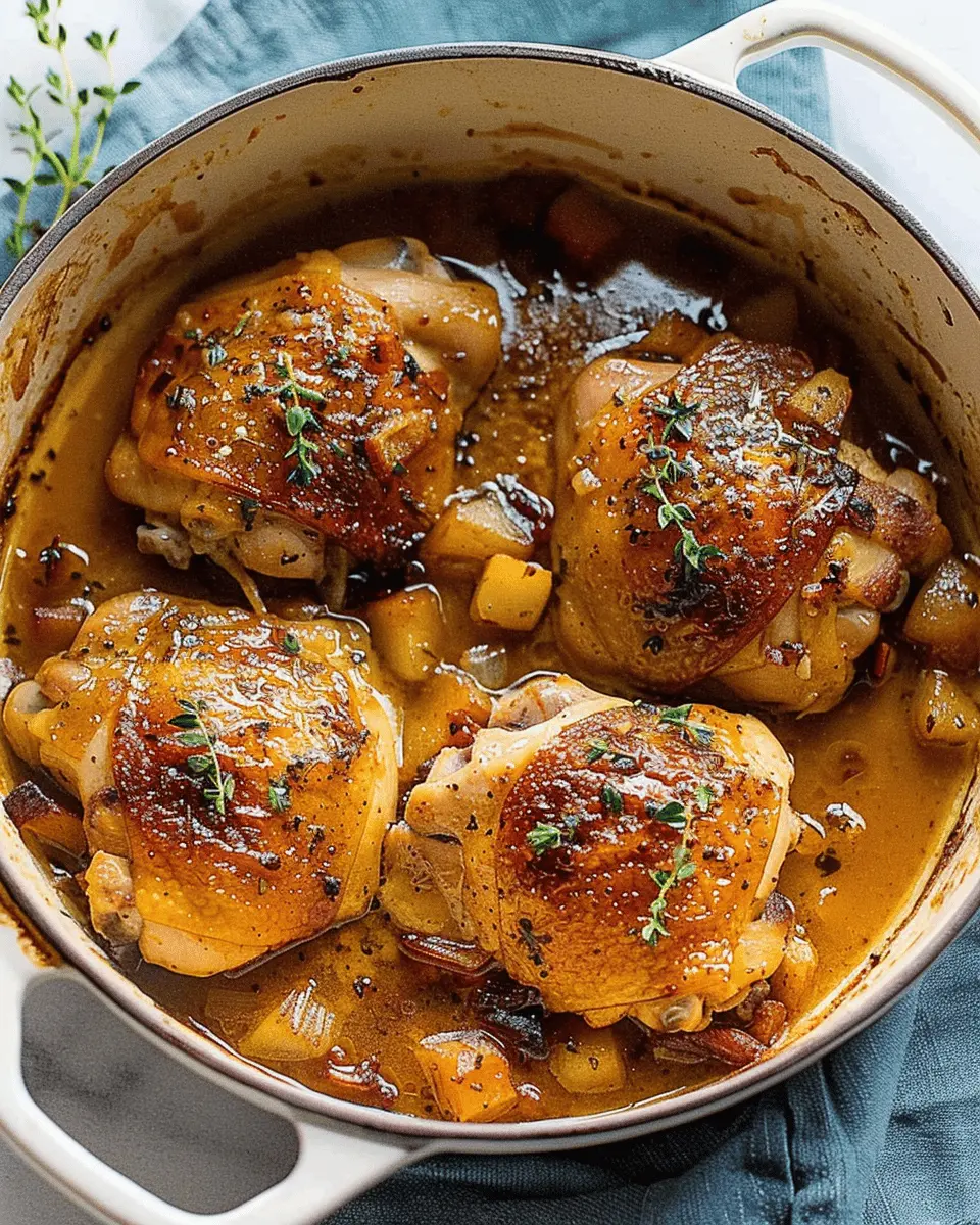 Braised Apple Cider Chicken Thighs: A Juicy Fall Delight