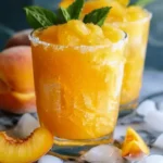 Delightfully Cool Peach Lemonade Slush