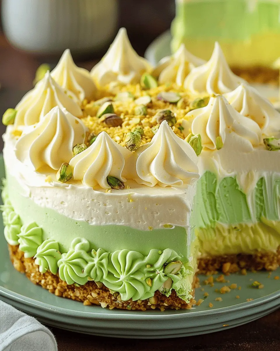 Dreamy Tropical Pistachio Bliss Cake: Indulge in Paradise Today