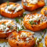 Roasted Sweet Potato Rounds with Honey & Feta