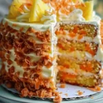 Pineapple Carrot Cream Cake : Moist & Tropical