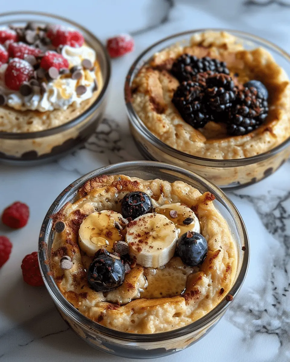 Baked Protein Pancake Bowls: Easy Meal Prep without Banana Needed