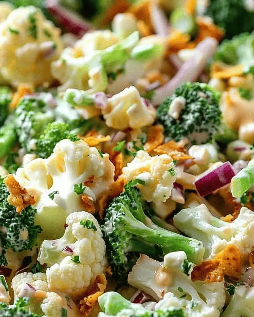 Loaded Broccoli Cauliflower Salad: A Flavorful Low Carb Delight