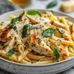 Healthy Garlic Parmesan Chicken Pasta