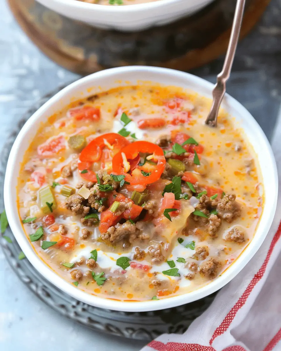 Keto Hamburger Soup: Indulgent Comfort with Cream Cheese & Rotel