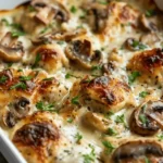 Keto Garlic Mushroom Chicken Casserole