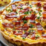 Bacon and Cheese Crustless Quiche (Easy & Delicious)