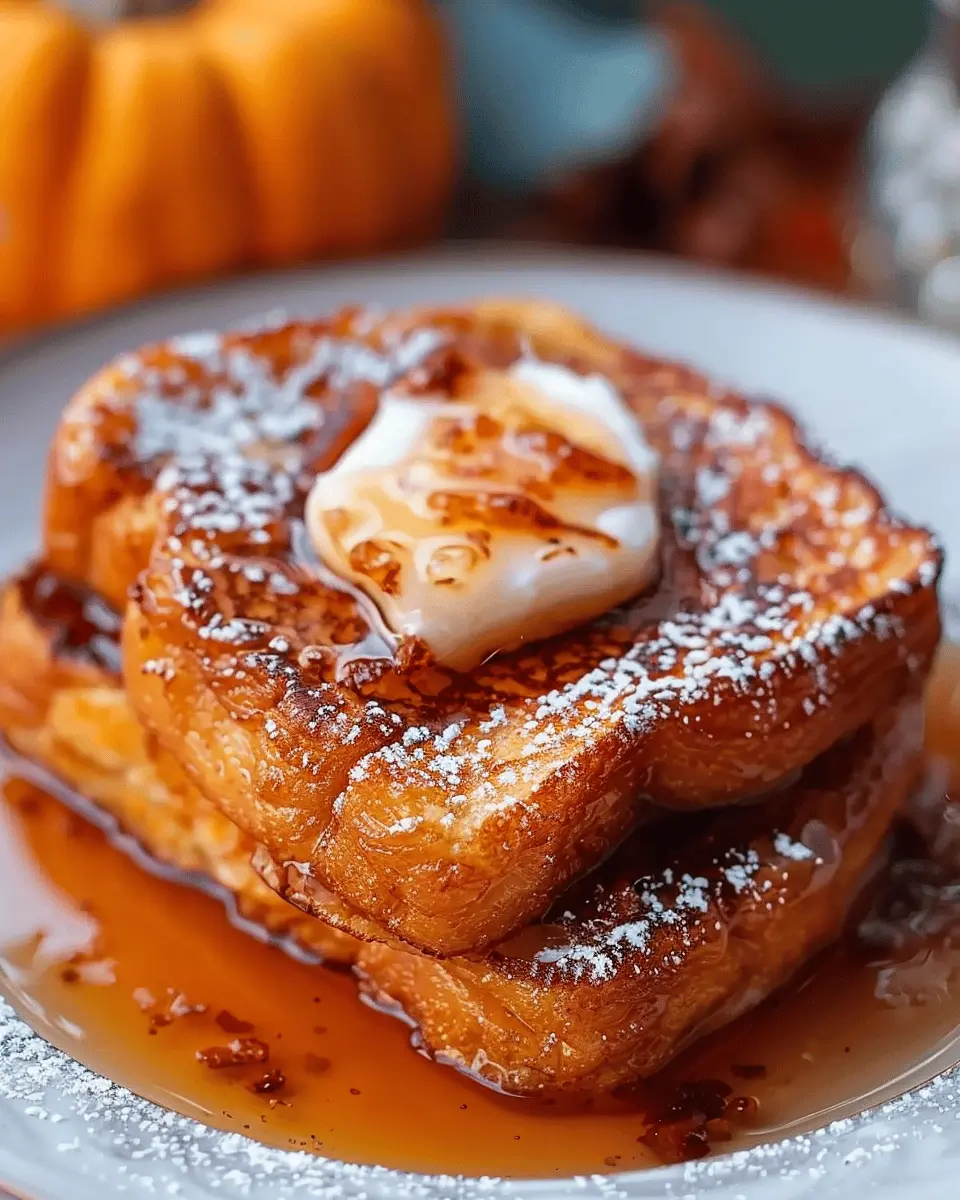 Pumpkin French Toast Breakfast: A Cozy Delight with Turkey Bacon