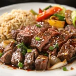 Hibachi Steak with Fried Rice and Vegetables